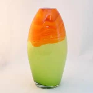 vase colore vert et orange