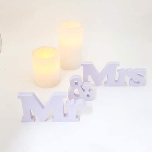 Bougie LED GM Mr&Mrs